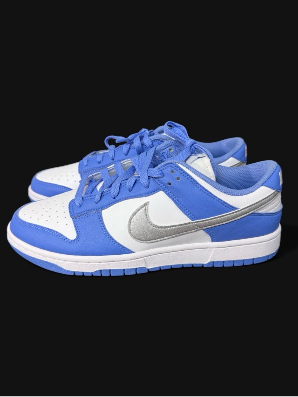 Women's Nike Dunk Low Next Nature Royal Pulse Metallic Sliver sneakers